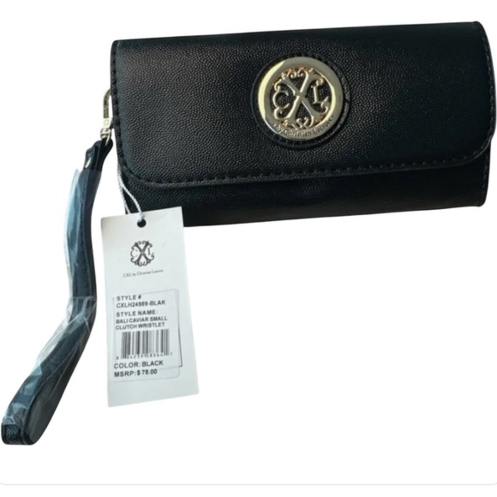 CXL by Christian Lacroix Bali Caviar Small Clutch Wristlet